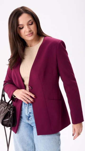 MisLana Жакет 804 Бордо фото 5 MisLana Жакет 804 Бордо фото 5