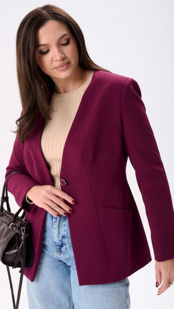 MisLana Жакет 804 Бордо фото 6 MisLana Жакет 804 Бордо фото 6