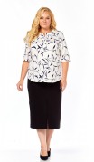 Abbi Блузка 4063 Plus Size бело-синий фото 5