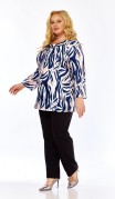 Abbi Блузка 4072сине-кремовая гамма фото 4