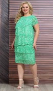 ALANI collection Платье 1907 Цветочки на зеленом фото 6