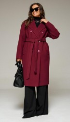  Пальто 7015 бордовый