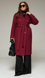  Пальто 7031 бордовый
