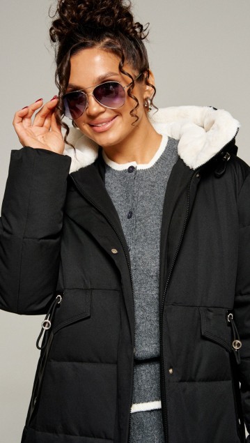 Beautiful&Free Пальто 8019 черный фото 4