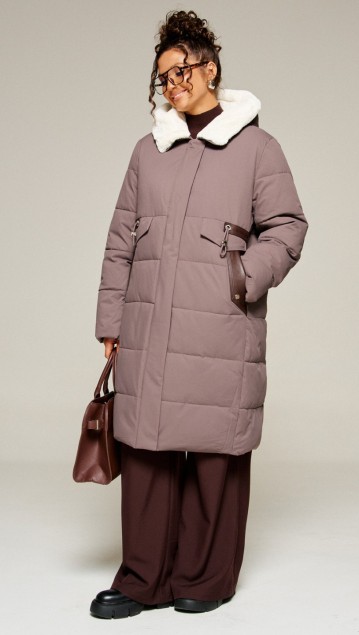 Beautiful&Free Пальто 8019 дымчато-лиловый 