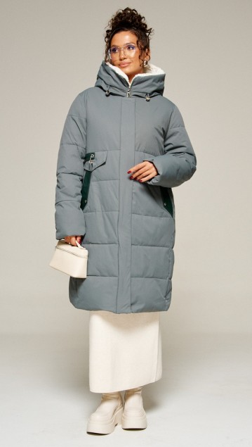 Beautiful&Free Пальто 8019 полынь 