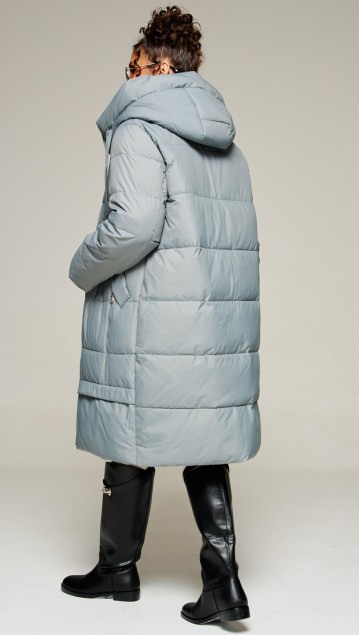 Beautiful&Free Пальто 8022 серо-голубой фото 6