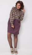 BegiModa Платье 1058 Виноградная клетка фото 9