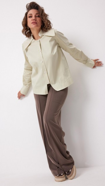 BegiModa Блузка 4135 зелёная дыня фото 4