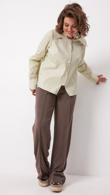 BegiModa Блузка 4135 зелёная дыня фото 3