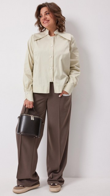 BegiModa Блузка 4135 зелёная дыня фото 9