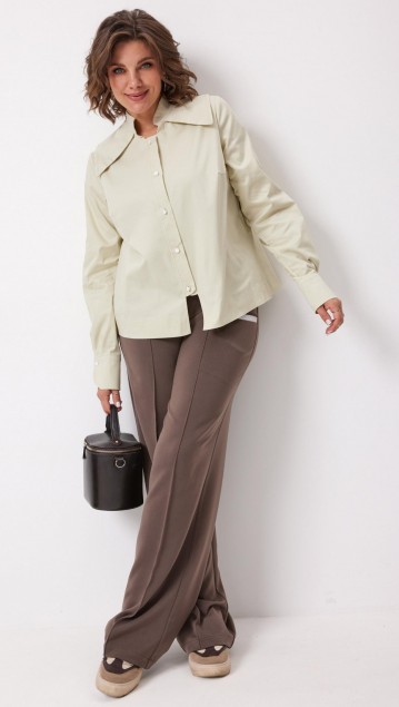 BegiModa Блузка 4135 зелёная дыня фото 8