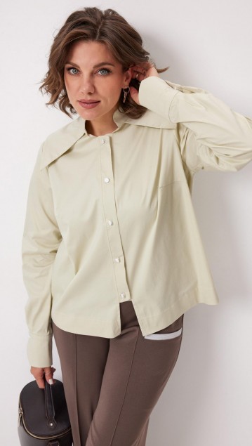 BegiModa Блузка 4135 зелёная дыня 