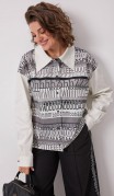 BegiModa Блузка 4136 Сливочно-серый фото 6