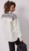 BegiModa Блузка 4136 Сливочно-серый фото 5