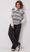 BegiModa Блузка 4136 Сливочно-серый фото 9