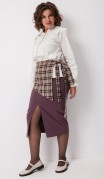 BegiModa Юбка 5016 Виноградная клетка фото 7
