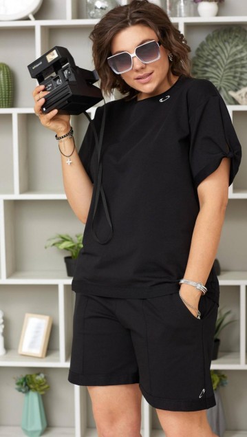 BegiModa Шорты 8004 чёрный фото 4