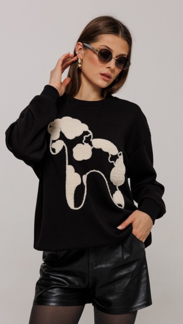 BUTER Джемпер 3212 Черный фото 3