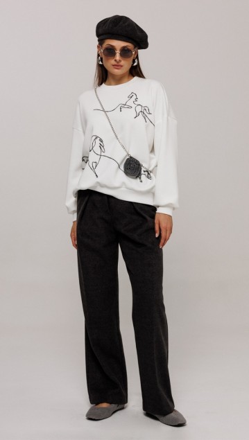 BUTER Джемпер 3213 Молочный фото 3