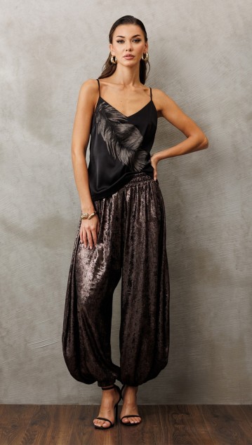 BUTER Блузка 3224 Черный + бронза фото 6