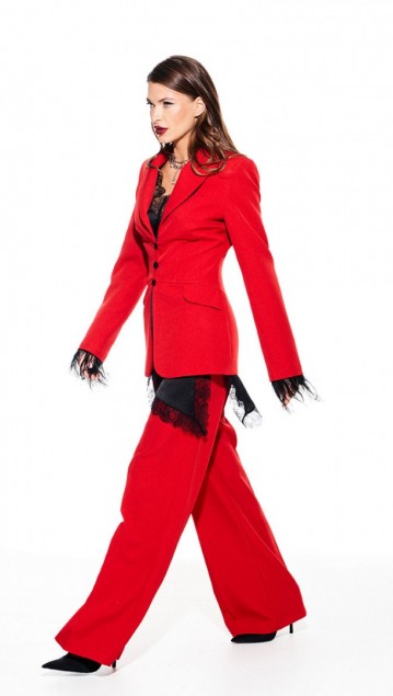 Elletto Костюм 5319 Красный фото 4