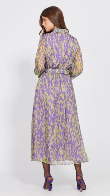 EOLA STYLE Платье 2461 Фиолетовый + салатовый фото 5