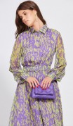 EOLA STYLE Платье 2461 Фиолетовый + салатовый фото 4