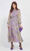 EOLA STYLE Платье 2461 Фиолетовый + салатовый фото 3