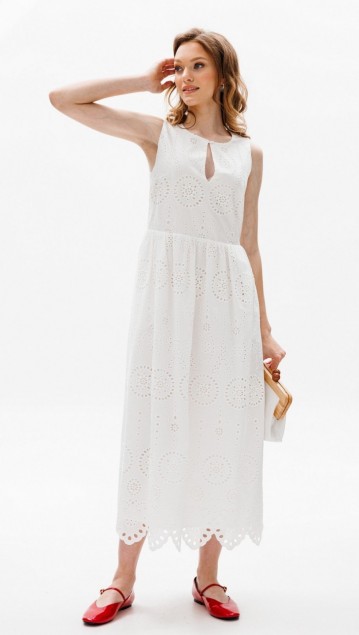EOLA STYLE Платье 2607  Молочный 