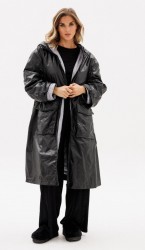  Пальто 2775 Черный/серый