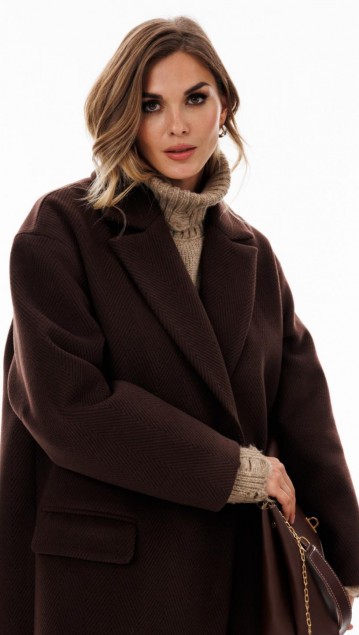 EOLA STYLE Пальто 2894 Коричневый фото 5 EOLA STYLE Пальто 2894 Коричневый фото 5