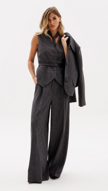 EOLA STYLE Брюки 2962 Темно-серый меланж фото 4