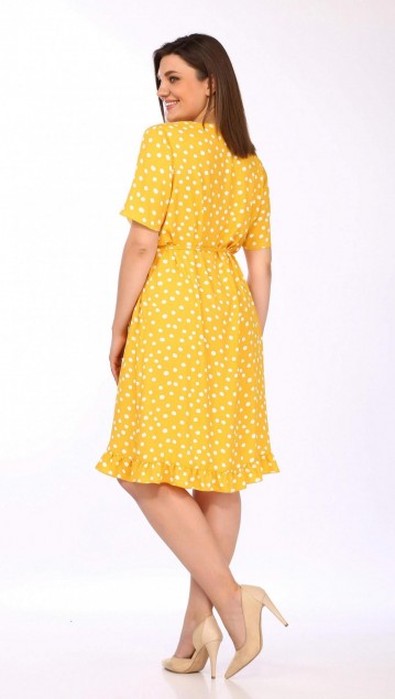 Lady Secret Платье 3698 Желтый+горошек фото 3