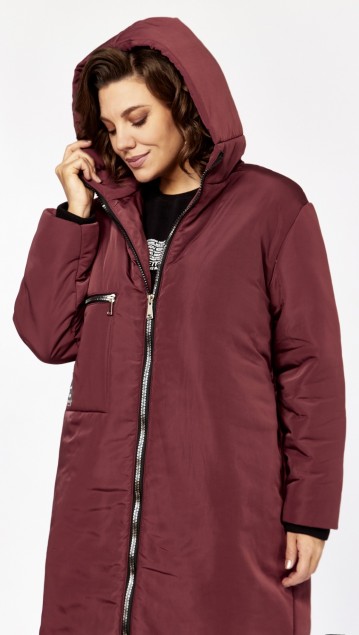 Lady Secret Пальто 5018-1 Бордовый фото 3