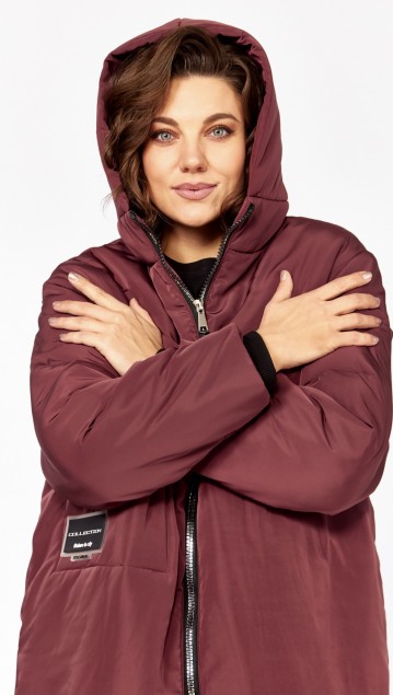 Lady Secret Пальто 5018-1 Бордовый фото 4