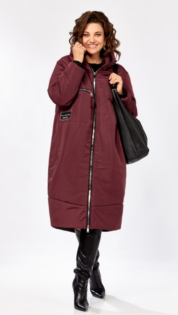 Lady Secret Пальто 5018-1 Бордовый фото 6