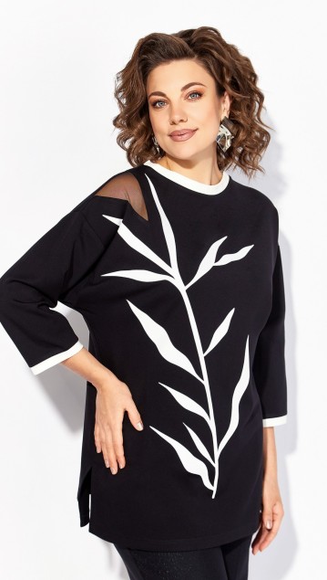 Лилиана Блузка 1495  Черный 