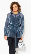 Лилиана Блузка 1496 Синий фото 2