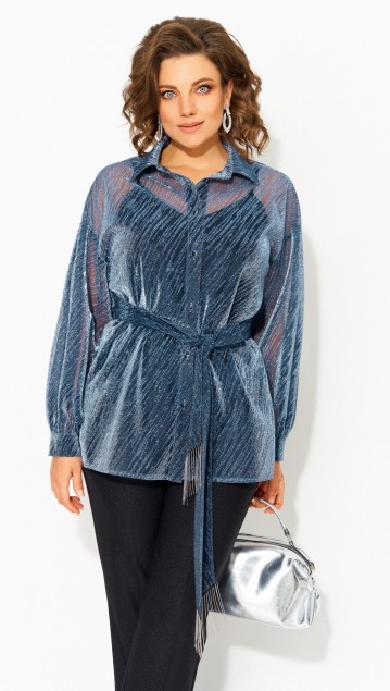 Лилиана Блузка 1496 Синий 