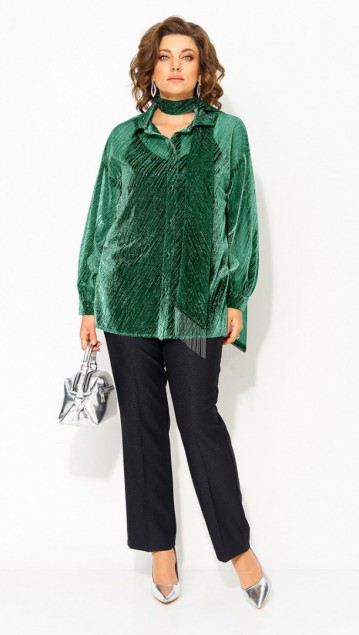 Лилиана Блузка 1496 Изумруд фото 4