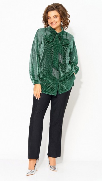 Лилиана Блузка 1496 Изумруд фото 3
