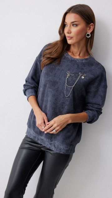 Люше Джемпер 4216 Серый фото 4