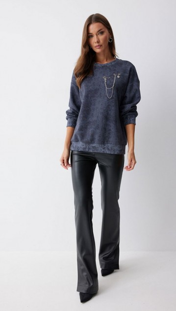 Люше Джемпер 4216 Серый фото 5