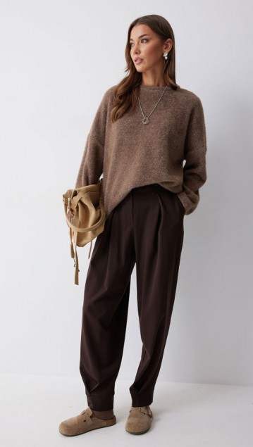 Люше Брюки 4218 Коричневый фото 4