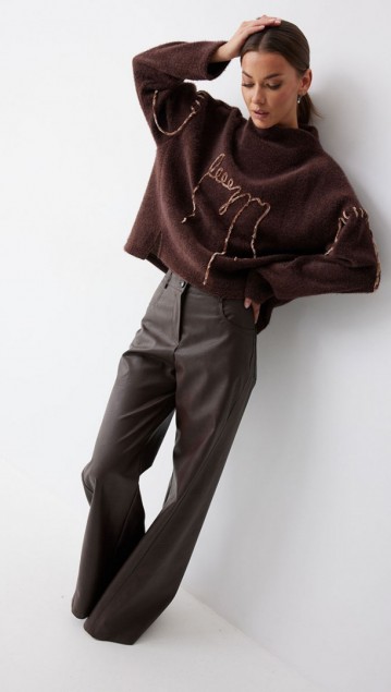 Люше Джемпер 4242 Коричневый фото 5