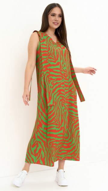 Magia Mody Платье 2254 Красный + зеленый 