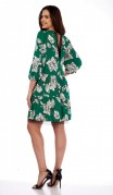 Milora Платье 1035 Зеленый в цветы фото 2