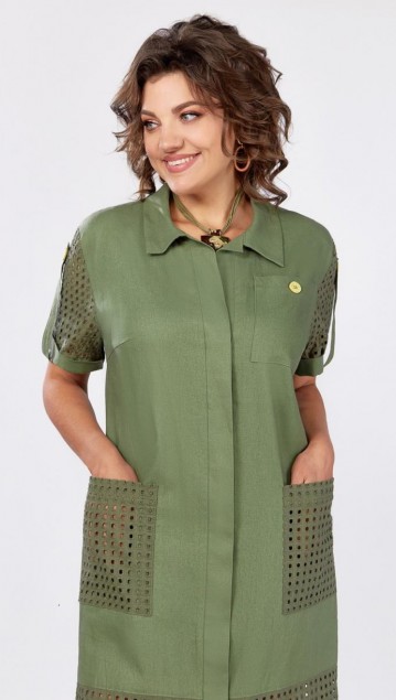 Mira Fashion Платье 5558 Хаки фото 3