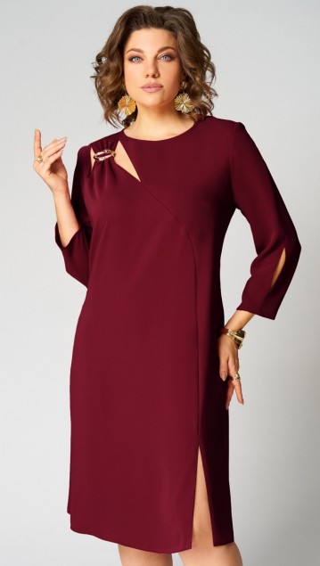 Мишель стиль Платье 1337 Винный фото 3